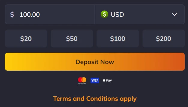 Vegastars payment methods